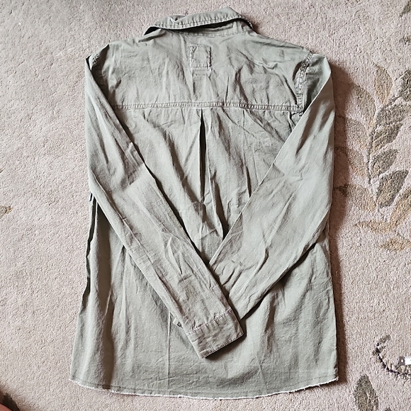 Billabong Olive Button Down Shirt - Picture 4 of 4